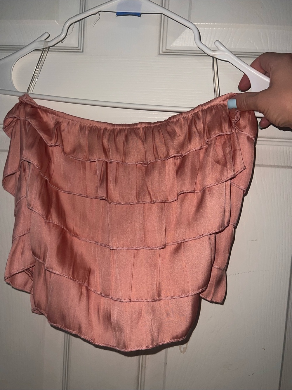 Women's Pink Ruffled Crop Top - Classic Femme